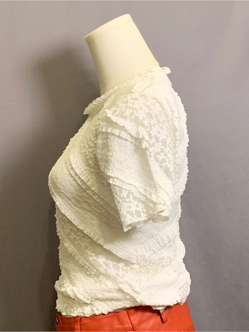 Free People White Lace Top NWT Size S